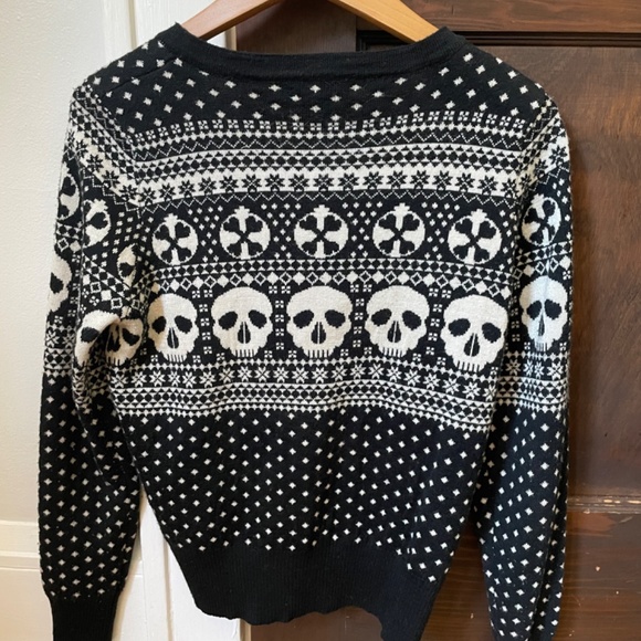 Wool and acrylic skull fair isle sweater - Picture 5 of 5